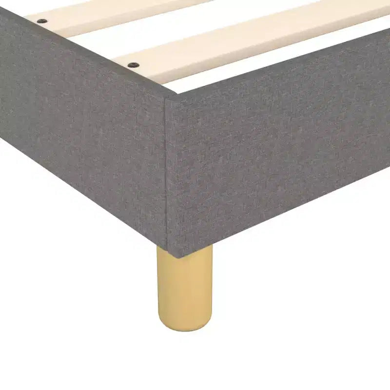 Base Letto a Doghe Grigio Scuro Tessuto Twin XL (Solo USA)