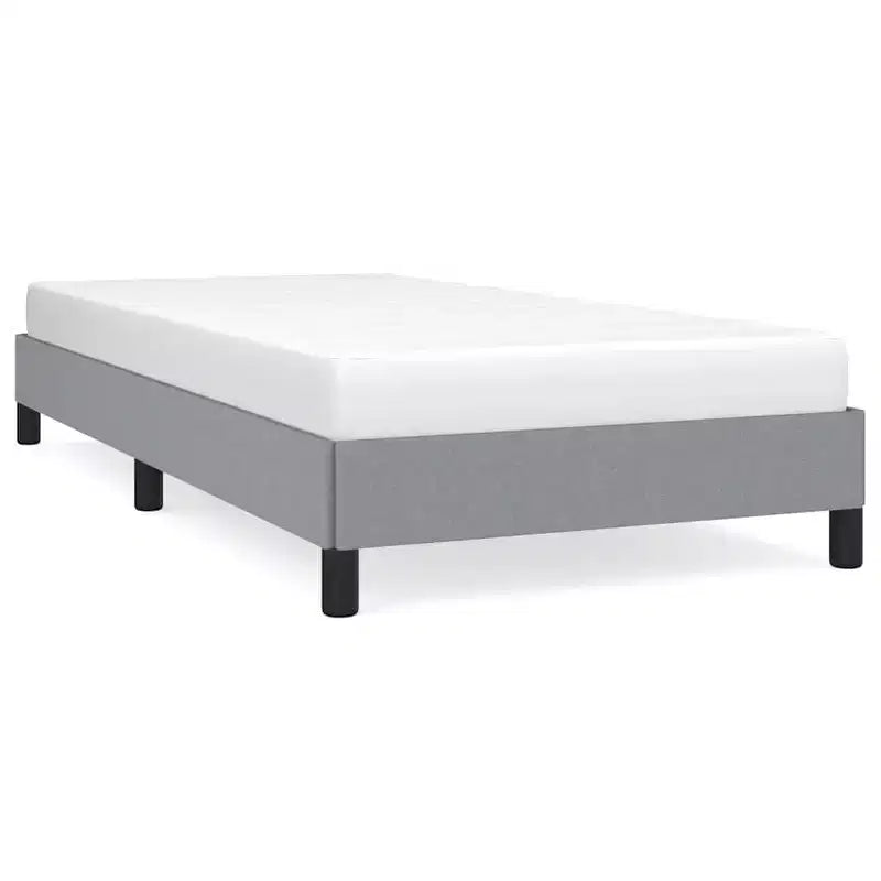 Base letto in poliestere grigio chiaro, multistrato, legno composito Twin XL