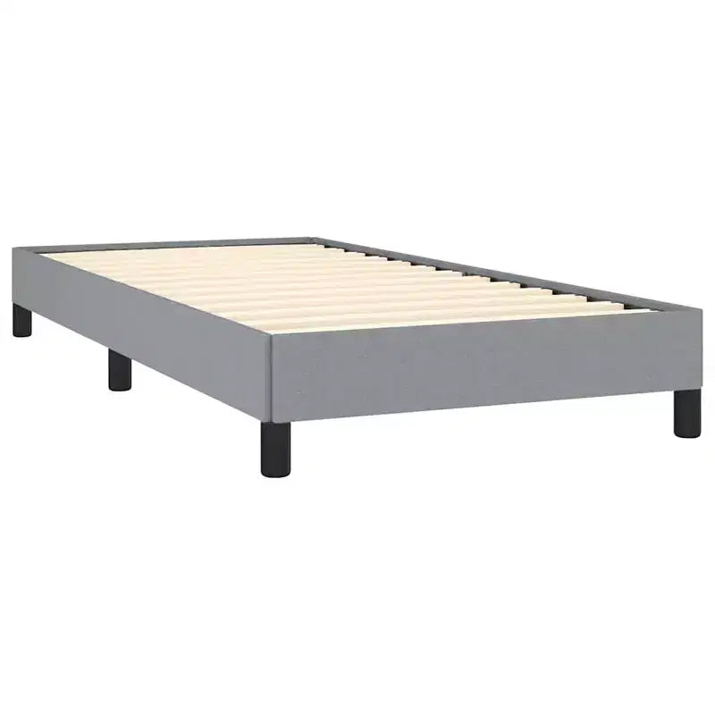 Base letto in poliestere grigio chiaro, multistrato, legno composito Twin XL