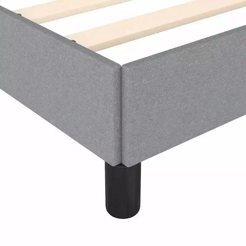 Base letto in poliestere grigio chiaro, multistrato, legno composito Twin XL