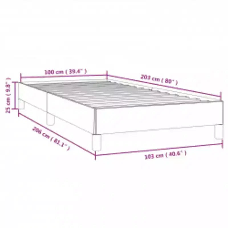 Base letto in poliestere grigio chiaro, multistrato, legno composito Twin XL