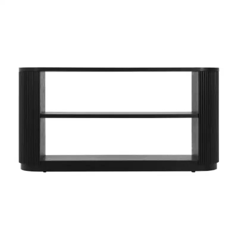 58.9 Tavolo Consolle da Ingresso Moderno, Tavolino Slim da Divano con Ripiano Aperto, Tavolo da Corridoio con Finitura Venata Legno per Soggiorno - Panipeachy