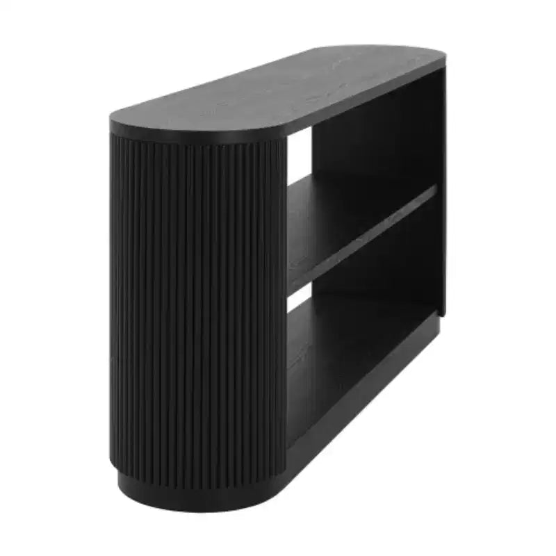 58.9 Tavolo Consolle da Ingresso Moderno, Tavolino Slim da Divano con Ripiano Aperto, Tavolo da Corridoio con Finitura Venata Legno per Soggiorno - Panipeachy