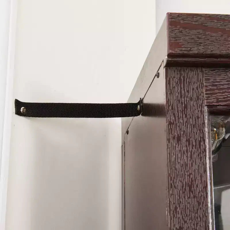 Laundry Room Under-Sink Cabinet - Metal + MDF, 1 Door, Pipe Cutout
