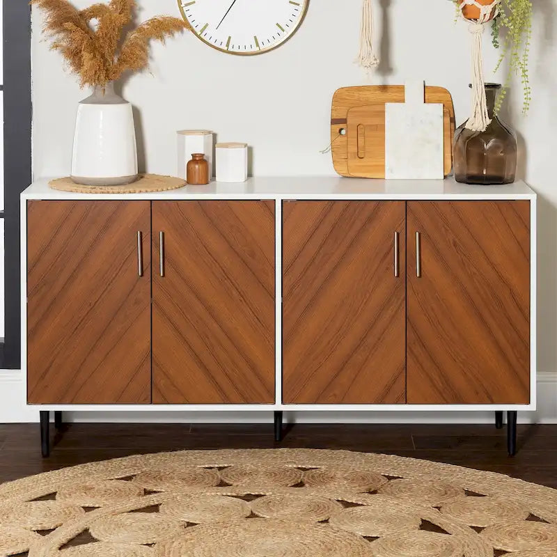Credenza Mid-Century Modern Cassandra Middlebrook a 4 Ante, 58 pollici
