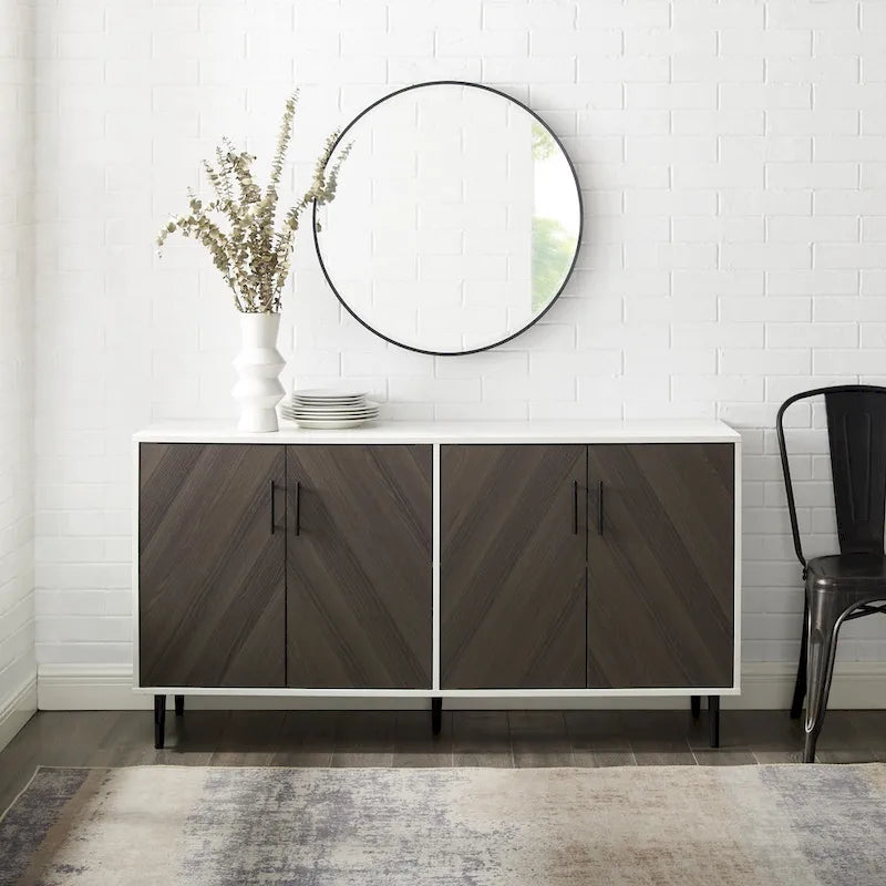 Credenza Mid-Century Modern Cassandra Middlebrook a 4 Ante, 58 pollici