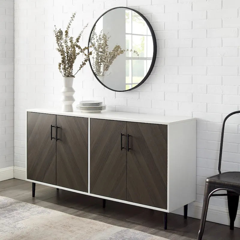 Credenza Mid-Century Modern Cassandra Middlebrook a 4 Ante, 58 pollici
