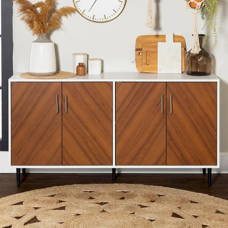 Credenza Mid-Century Modern Cassandra Middlebrook a 4 Ante, 58 pollici