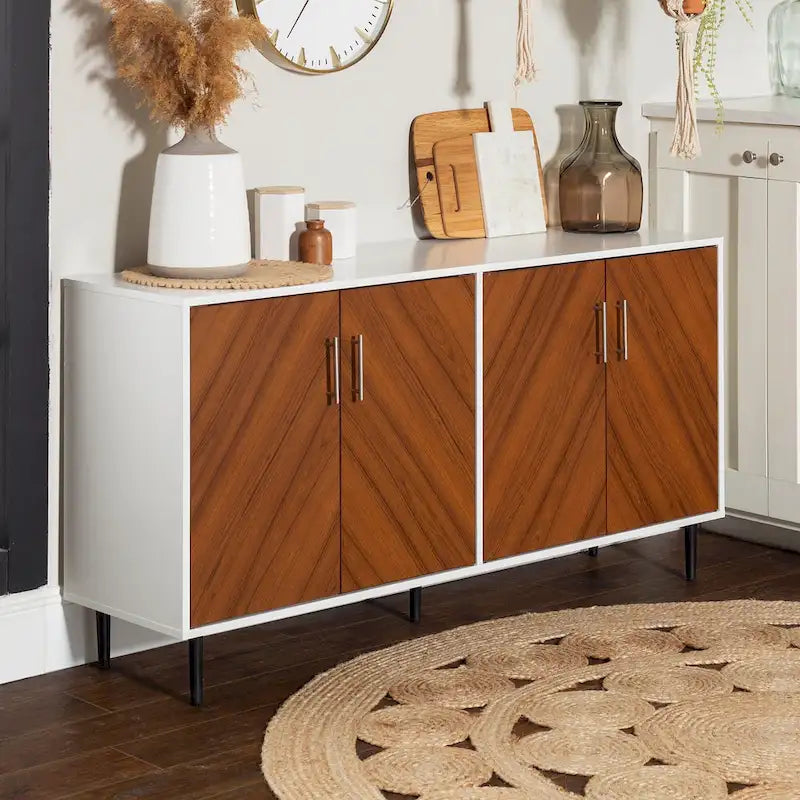 Credenza Mid-Century Modern Cassandra Middlebrook a 4 Ante, 58 pollici