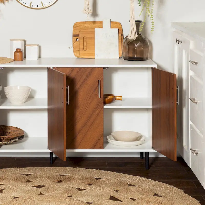 Credenza Mid-Century Modern Cassandra Middlebrook a 4 Ante, 58 pollici