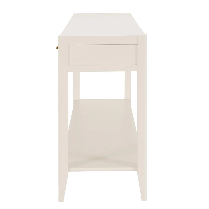 Consolle da ingresso di alta qualità con cassetti a righe verticali e gambe lunghe