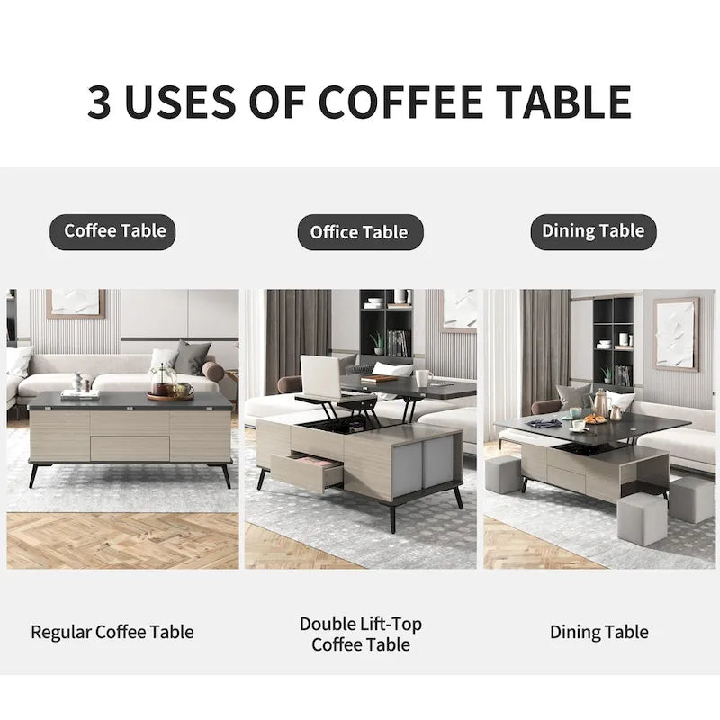5 Pieces Lift Top Coffee Table