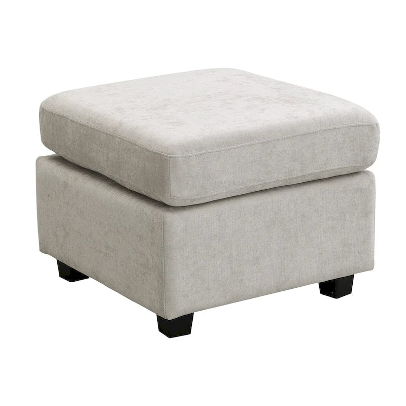 103 Sectional Sofa Couch Sofa Bed U-shaped Sofa with Two Movable Ottoman and Three USB Ports for Living Room, Beige