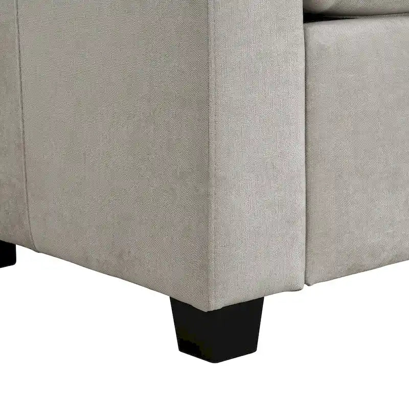 103 Sectional Sofa Couch Sofa Bed U-shaped Sofa with Two Movable Ottoman and Three USB Ports for Living Room, Beige