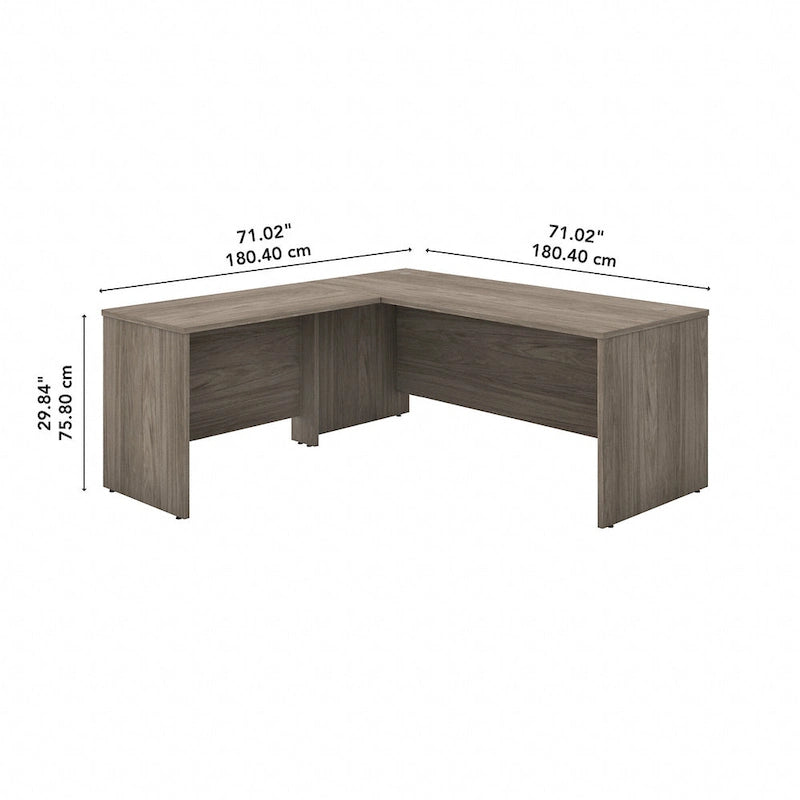 Scrivania a L Studio C 72W con allungo 42W di Bush Business Furniture