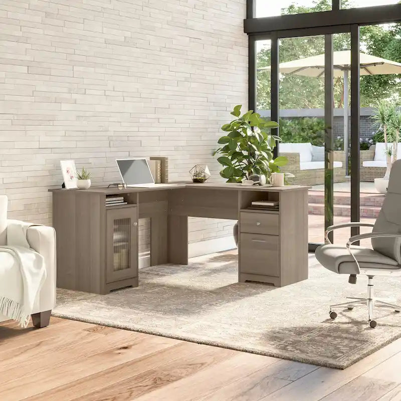 Scrivania ad angolo con mobile contenitore Cabot 60W di Bush Furniture