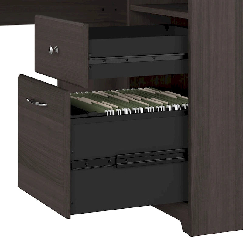 Cabot 60W L Shaped Computer Desk with Storage by Bush Furniture