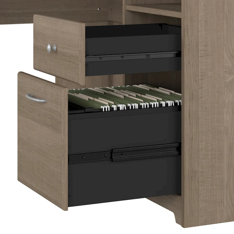 Cabot 60W L Shaped Computer Desk with Storage by Bush Furniture