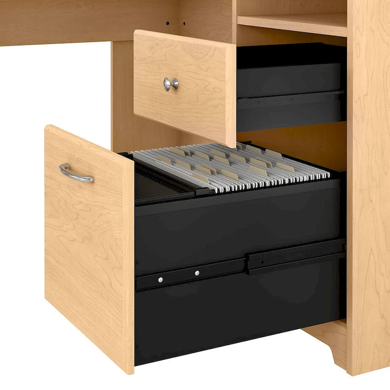 Cabot 60W L Shaped Computer Desk with Storage by Bush Furniture