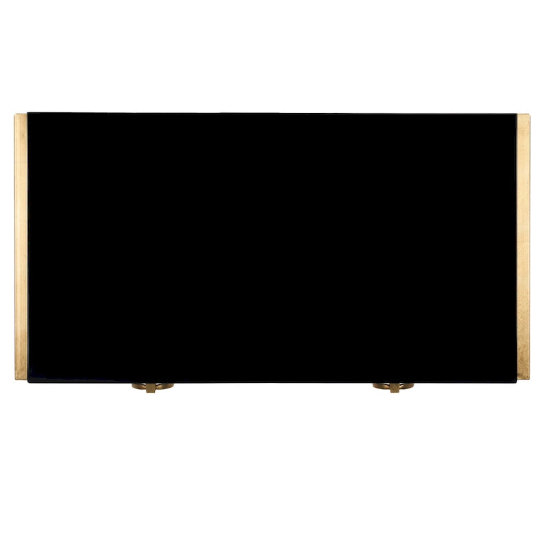SAFAVIEH Couture Quyen Gold Leaf Black Lacquer 2-Drawer Storage Desk