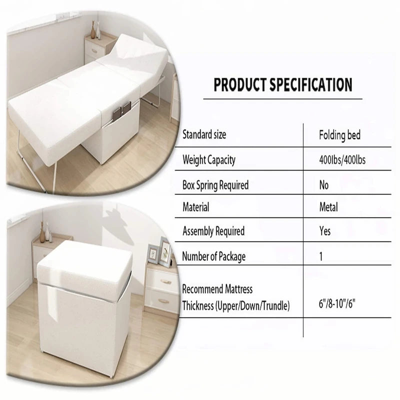 Pouff Letto Pieghevole Convertibile 4 in 1