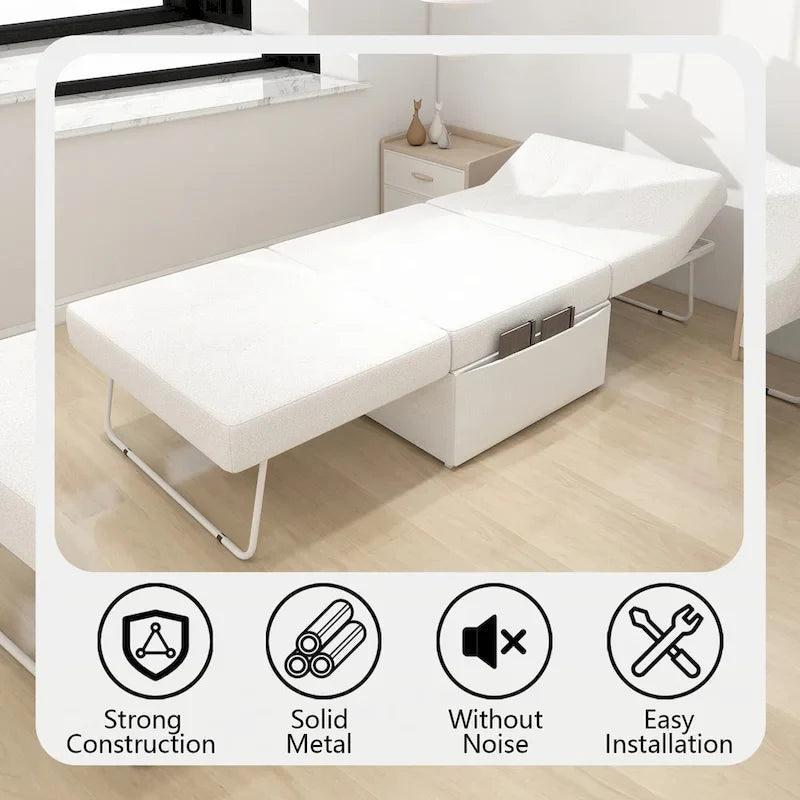 Pouff Letto Pieghevole Convertibile 4 in 1