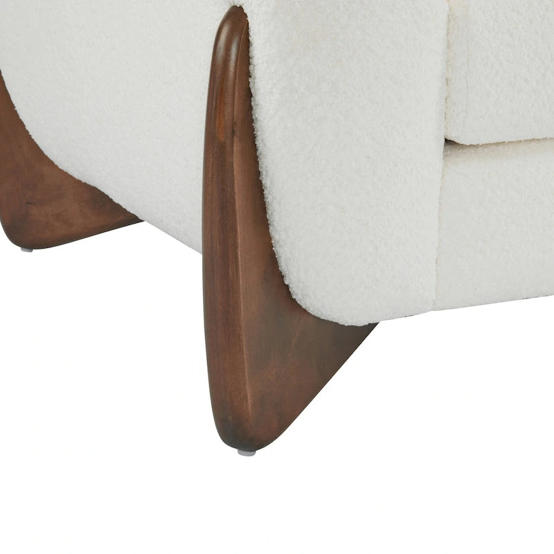 Tina Modern Upholstered Boucle Arm Club Chair by Christopher Knight Home