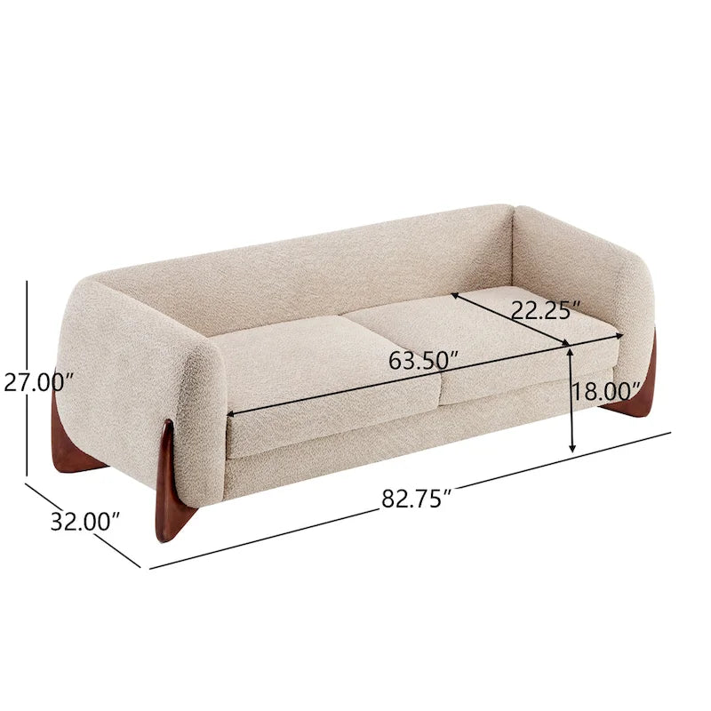 Arion Upholstered Boucle 2-Piece Living Room Sofa Set by Christopher Knight Home