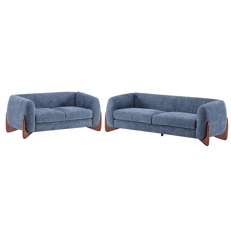 Arion Upholstered Boucle 2-Piece Living Room Sofa Set by Christopher Knight Home