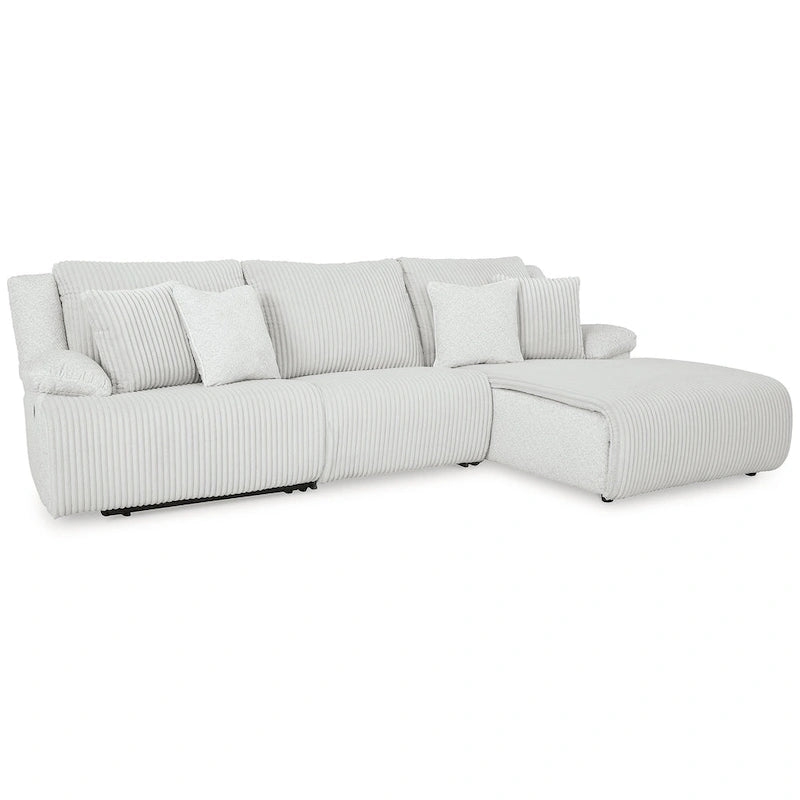 Signature Design by Ashley Top Tier 3-Piece Reclining Sectional with Chaise - 128W x 74D x 41H