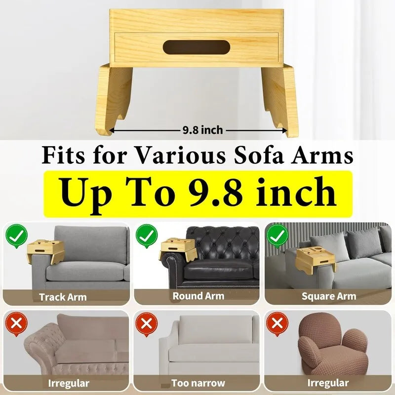 Vassoio Portabicchieri da Divano - 13.9L x 9.8W x 3H