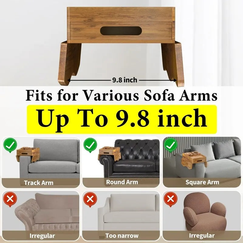 Vassoio Portabicchieri da Divano - 13.9L x 9.8W x 3H