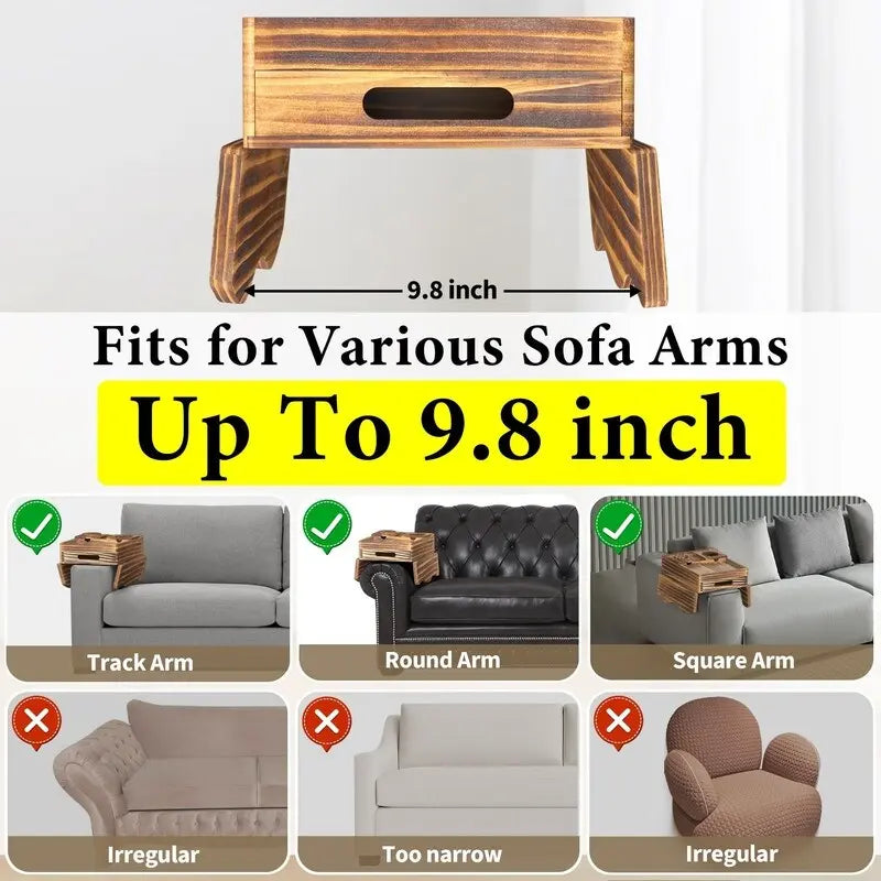 Vassoio Portabicchieri da Divano - 13.9L x 9.8W x 3H