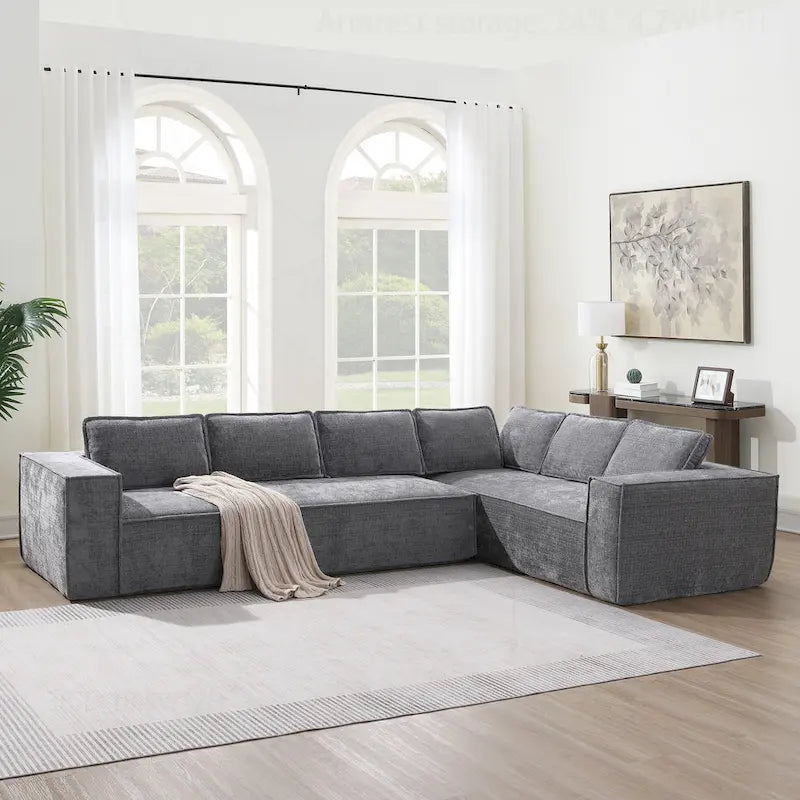 Divano Modulare Minimalista con Materiali Avanzati per Comfort e Stile
