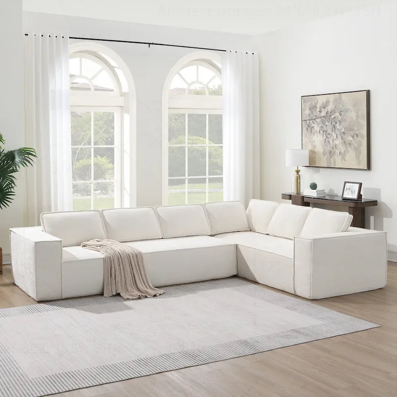 Divano Modulare Minimalista con Materiali Avanzati per Comfort e Stile