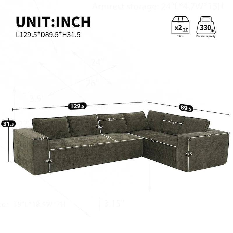 Divano Modulare Minimalista con Materiali Avanzati per Comfort e Stile