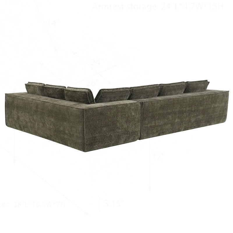 Divano Modulare Minimalista con Materiali Avanzati per Comfort e Stile