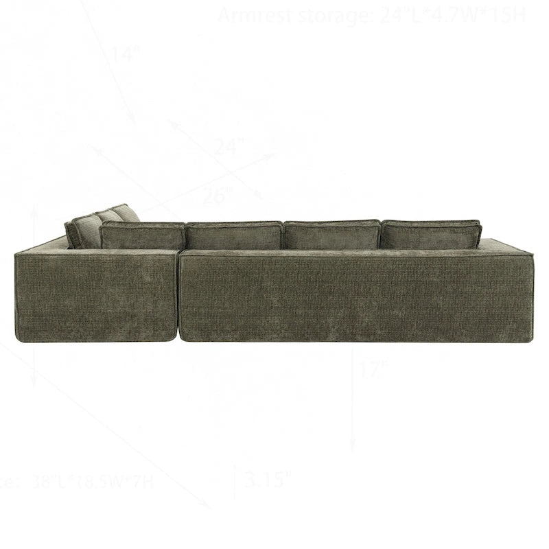Divano Modulare Minimalista con Materiali Avanzati per Comfort e Stile