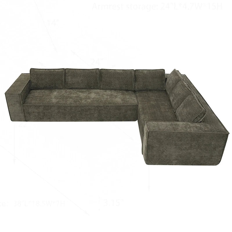 Divano Modulare Minimalista con Materiali Avanzati per Comfort e Stile