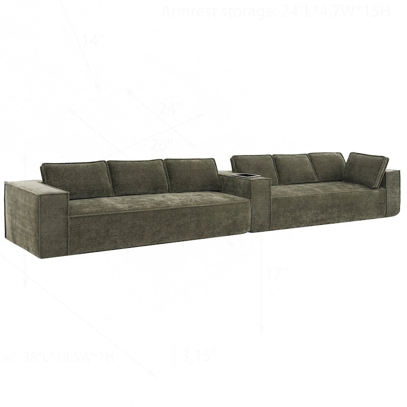 Divano Modulare Minimalista con Materiali Avanzati per Comfort e Stile