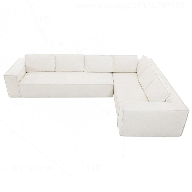 Divano Modulare Minimalista con Materiali Avanzati per Comfort e Stile