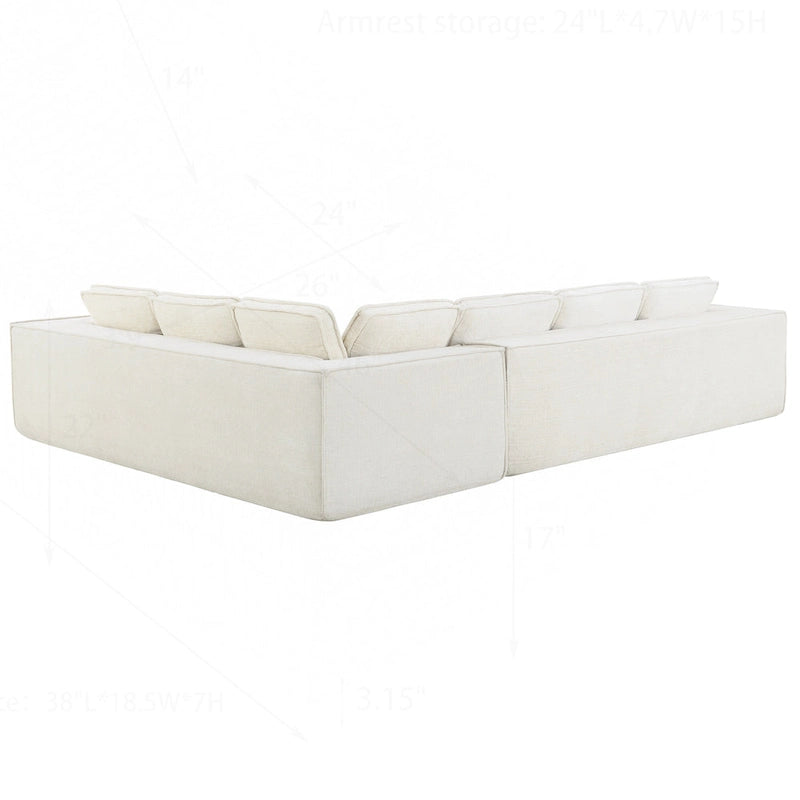 Divano Modulare Minimalista con Materiali Avanzati per Comfort e Stile