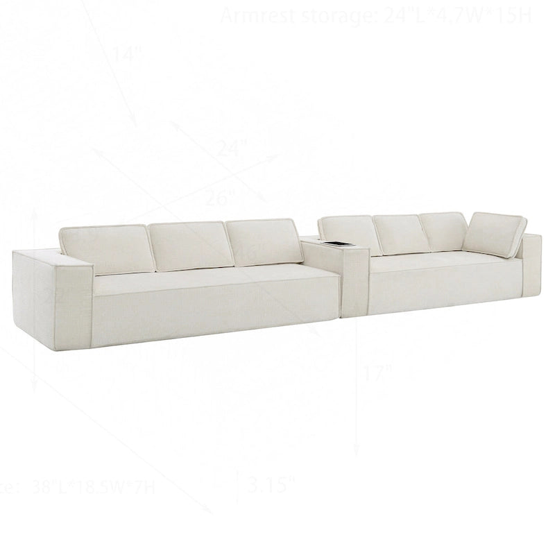 Divano Modulare Minimalista con Materiali Avanzati per Comfort e Stile