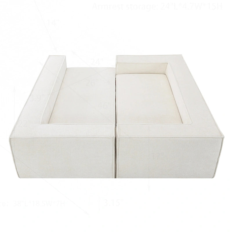 Divano Modulare Minimalista con Materiali Avanzati per Comfort e Stile