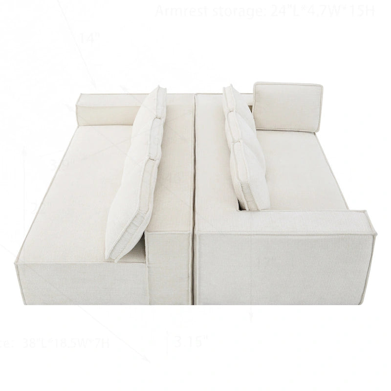 Divano Modulare Minimalista con Materiali Avanzati per Comfort e Stile