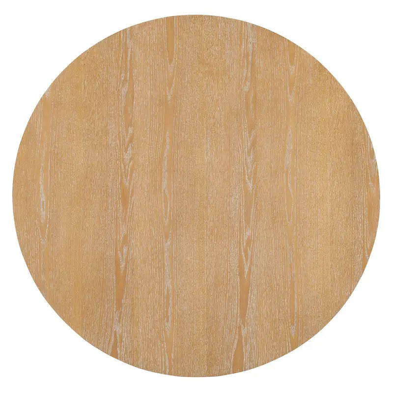 5-Piece Wooden Dining Table Set, Kitchen Table and Chairs Set, Round Table with Cross Base and 4 Upholstered Chairs