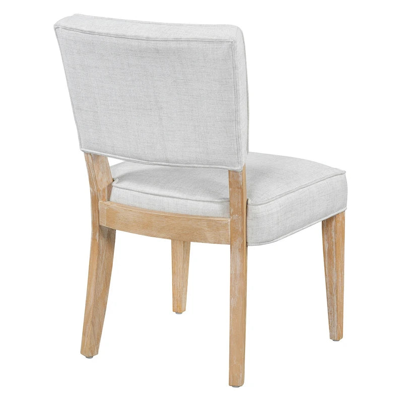 5-Piece Wooden Dining Table Set, Kitchen Table and Chairs Set, Round Table with Cross Base and 4 Upholstered Chairs
