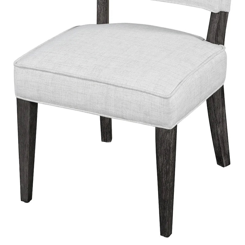 5-Piece Wooden Dining Table Set, Kitchen Table and Chairs Set, Round Table with Cross Base and 4 Upholstered Chairs