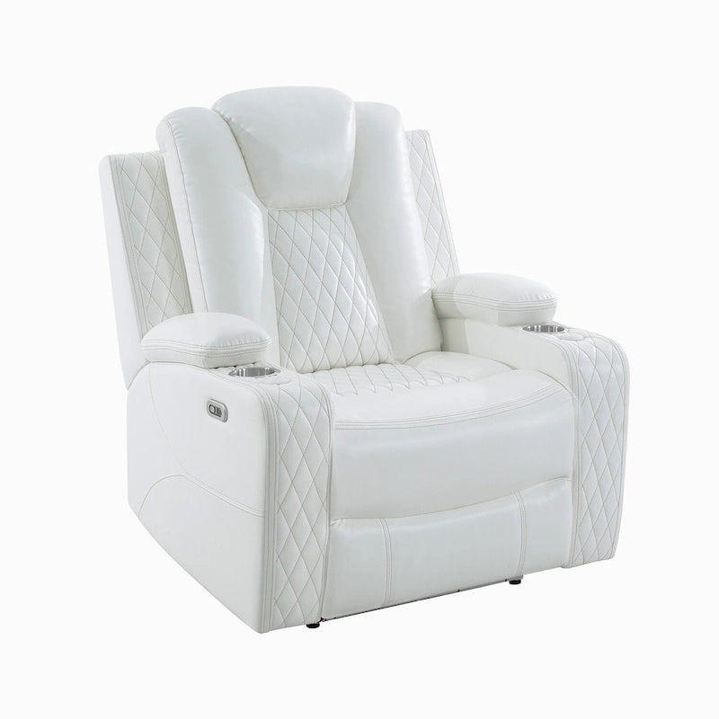 Set divano reclinabile Deluxe stile cinema con reclinazione elettrica, luci LED, ricarica wireless e altoparlante Bluetooth