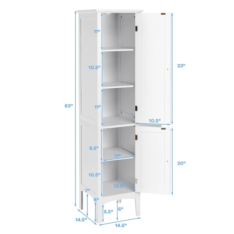 Costway Bathroom Storage Freestanding Cabinet Linen Tower Kitchen - See Details